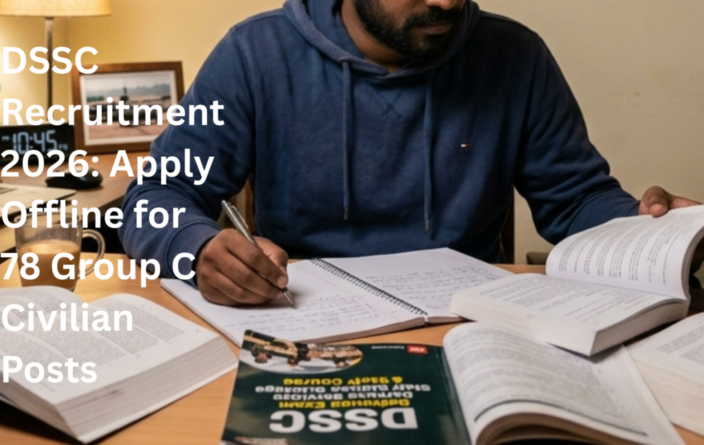 DSSC Recruitment 2026: Apply Offline for 78 Group C Civilian Posts